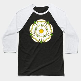 Yorkshire County Flag - White Rose of York Baseball T-Shirt